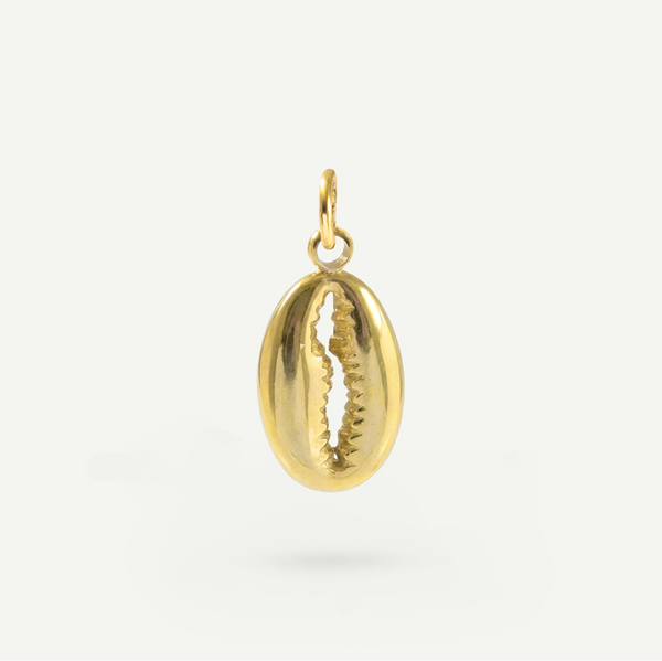 Cowrie Shell Charm, Gold