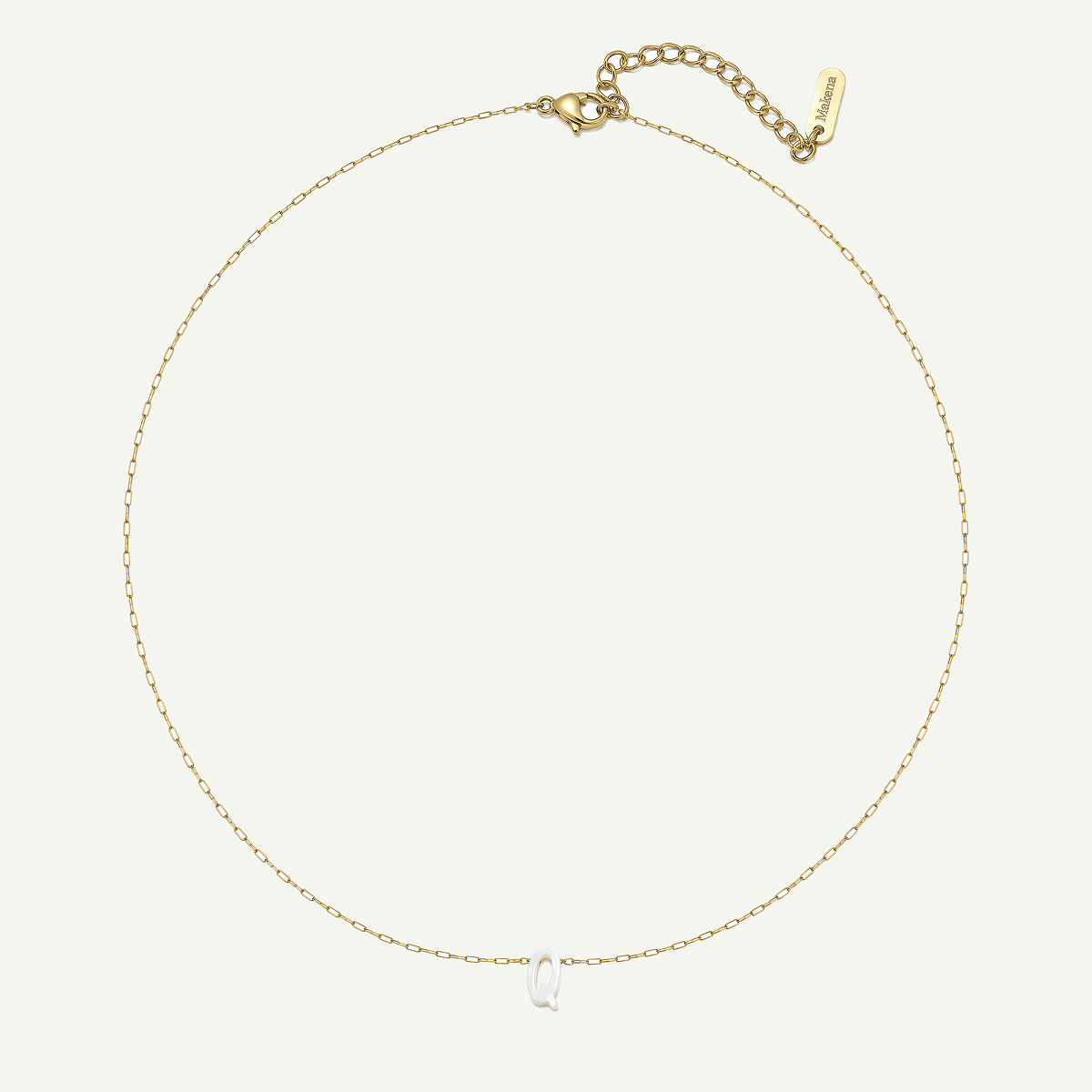 Monogram Mini Mother of Pearl Necklace
