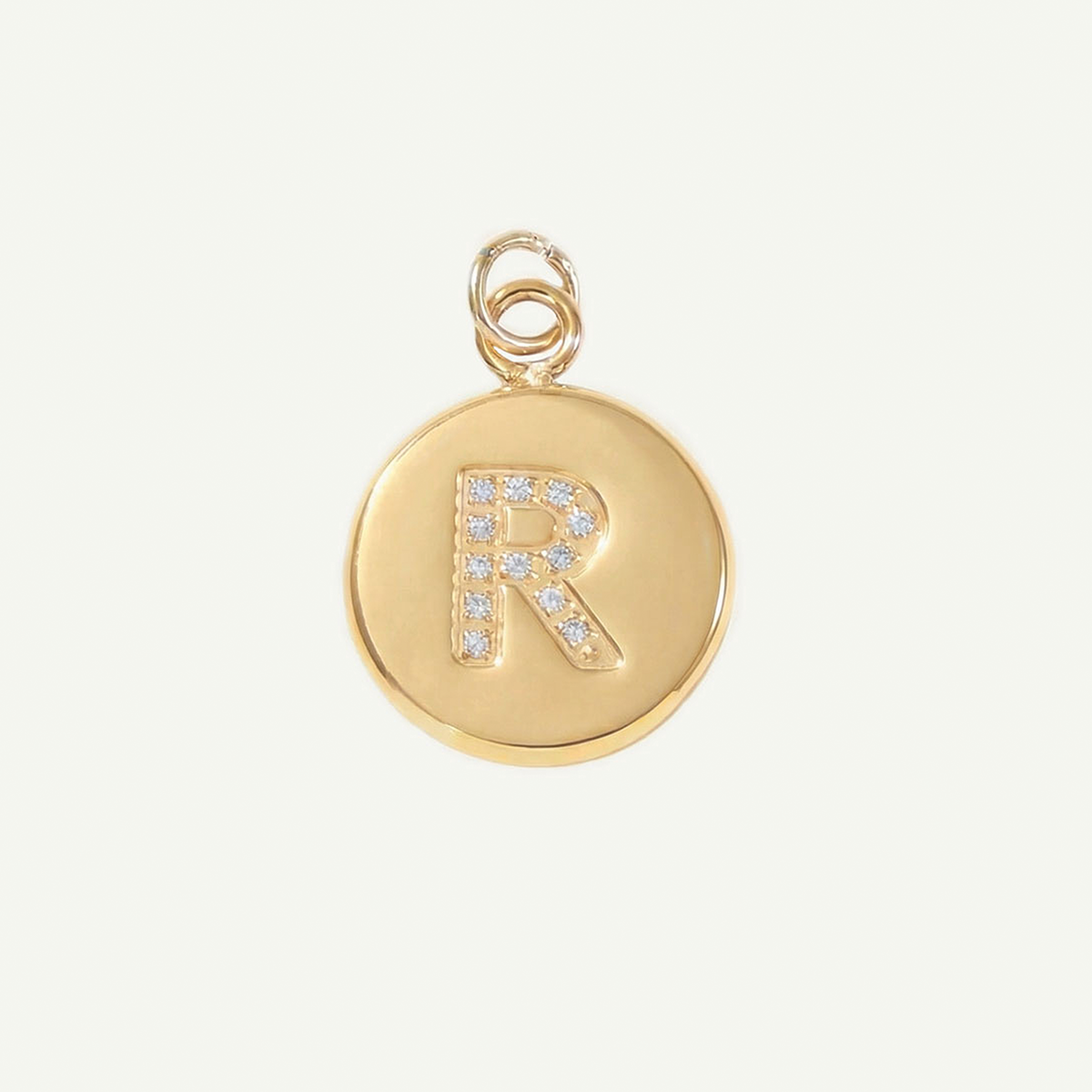Circle Monogram in Diamond Letter Charm