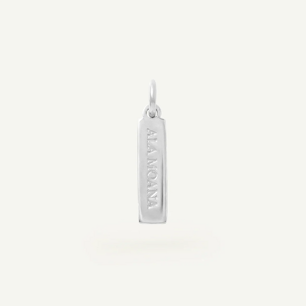 Ala Moana Rectangle Charm Silver