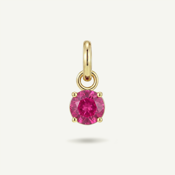 Magenta Gem February Birthstone Charm