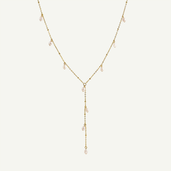 Sierra Pearl Necklace, Gold