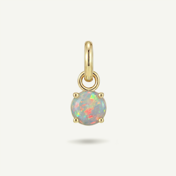 Opal Gem October Birthstone Charm