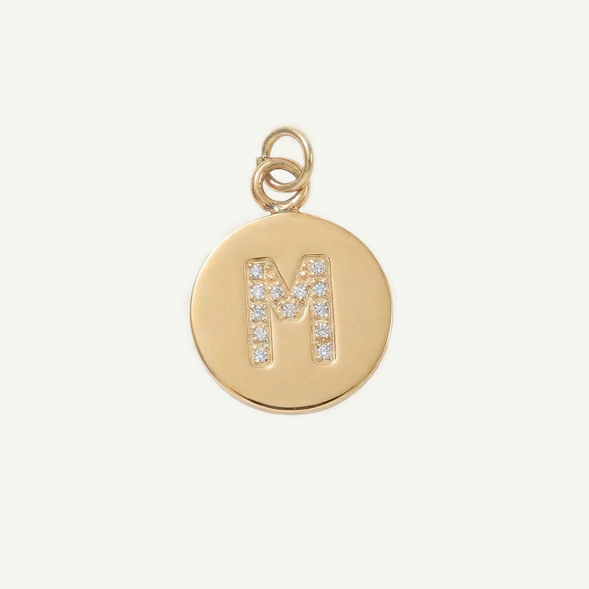 Circle Monogram in Diamond Letter Charm