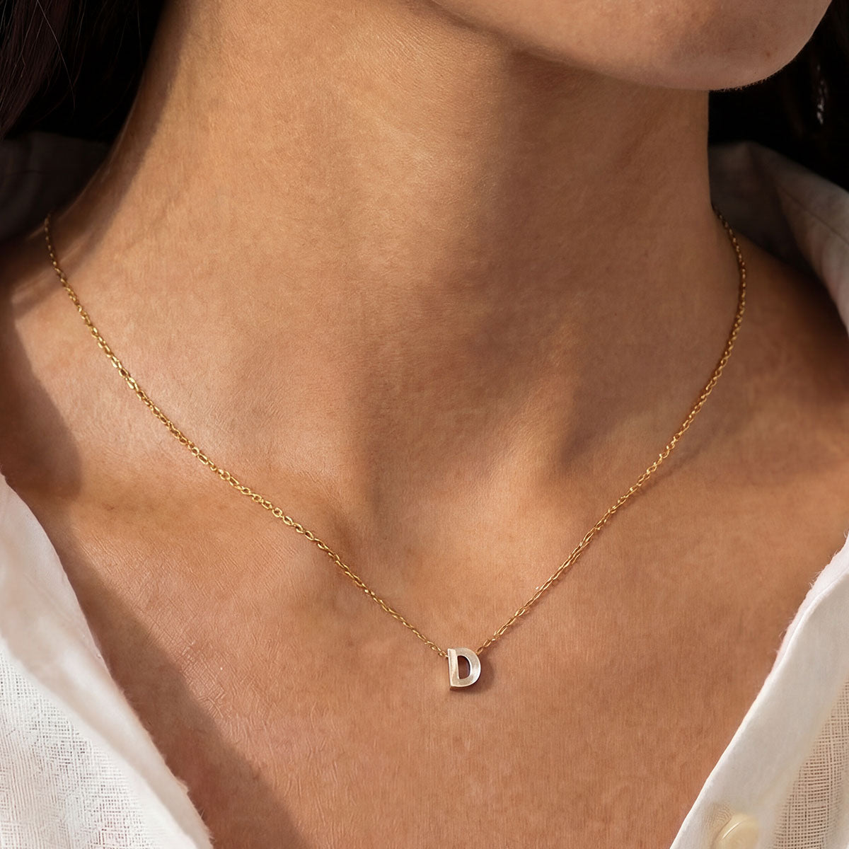 Monogram Mini Mother of Pearl Necklace