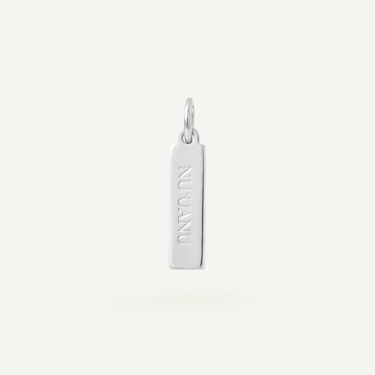 Nu'uanu Rectangle Charm Silver