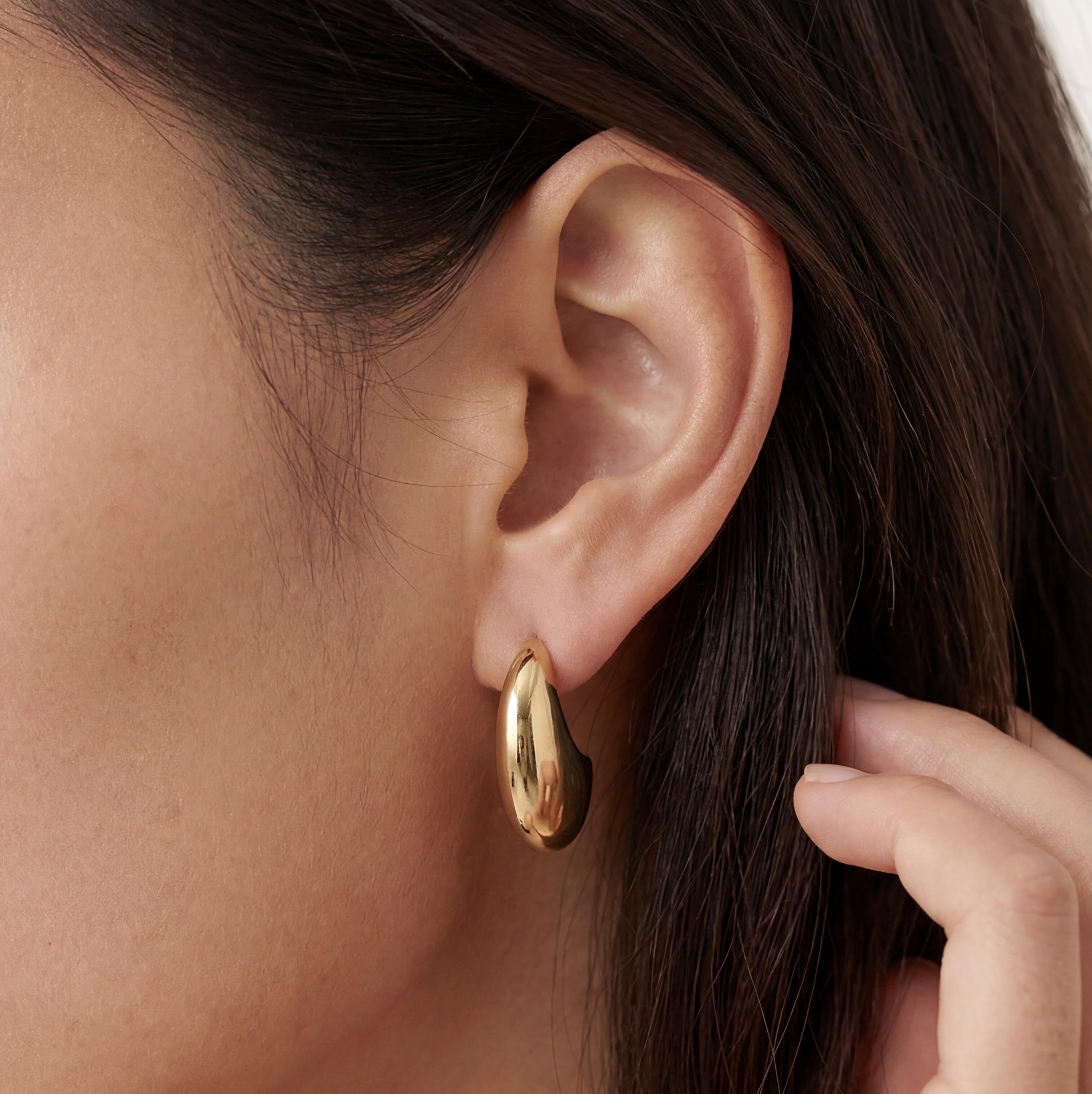 Harper Teardrop Earrings, Gold