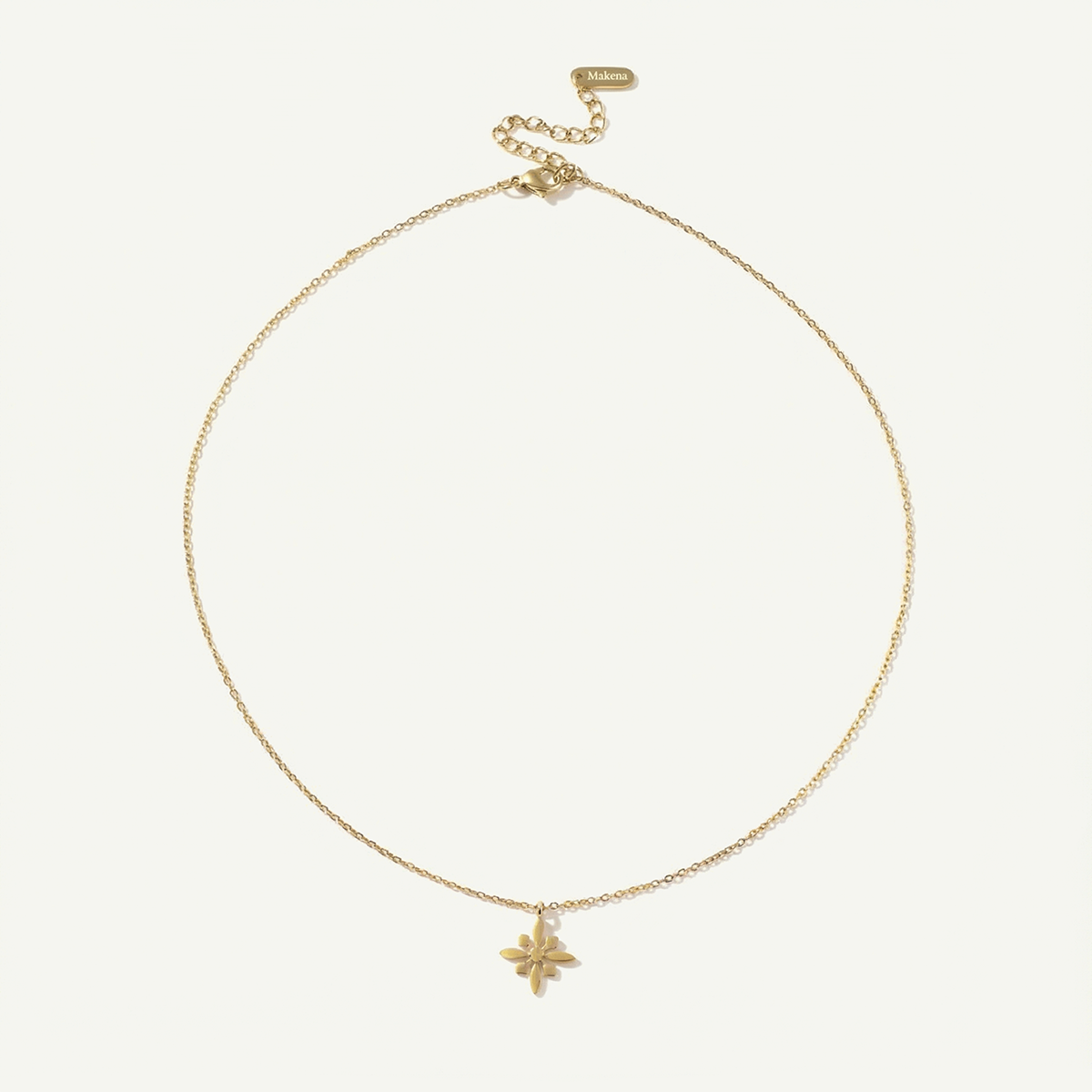 Protea Quilt Necklace, Gold