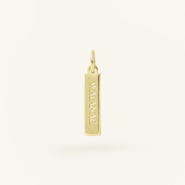 Wai'anae Rectangle Charm, Gold