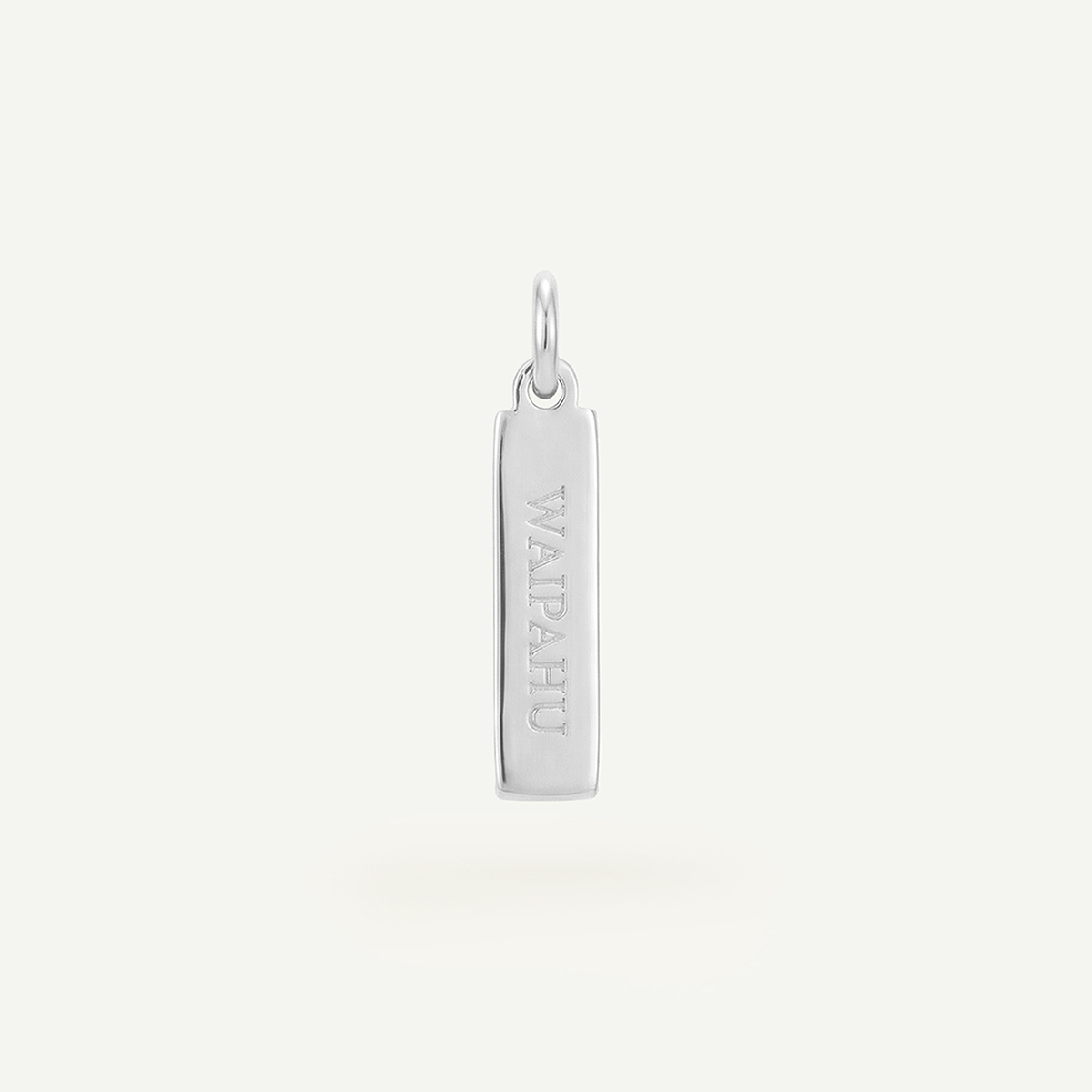 Waipahu Rectangle Charm Silver
