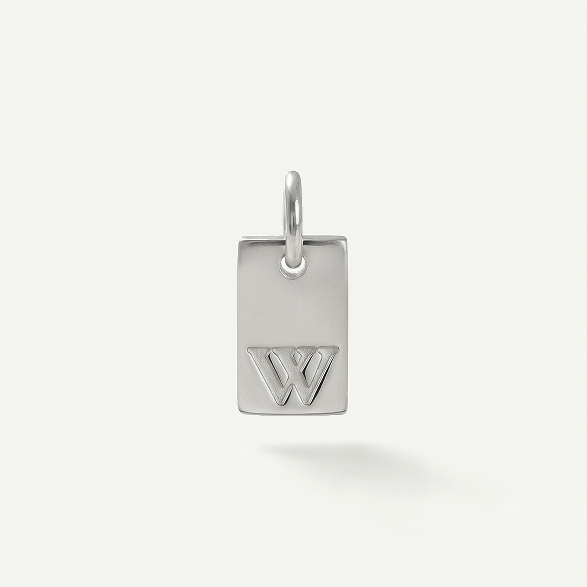 Rectangle Monogram Letter Charm