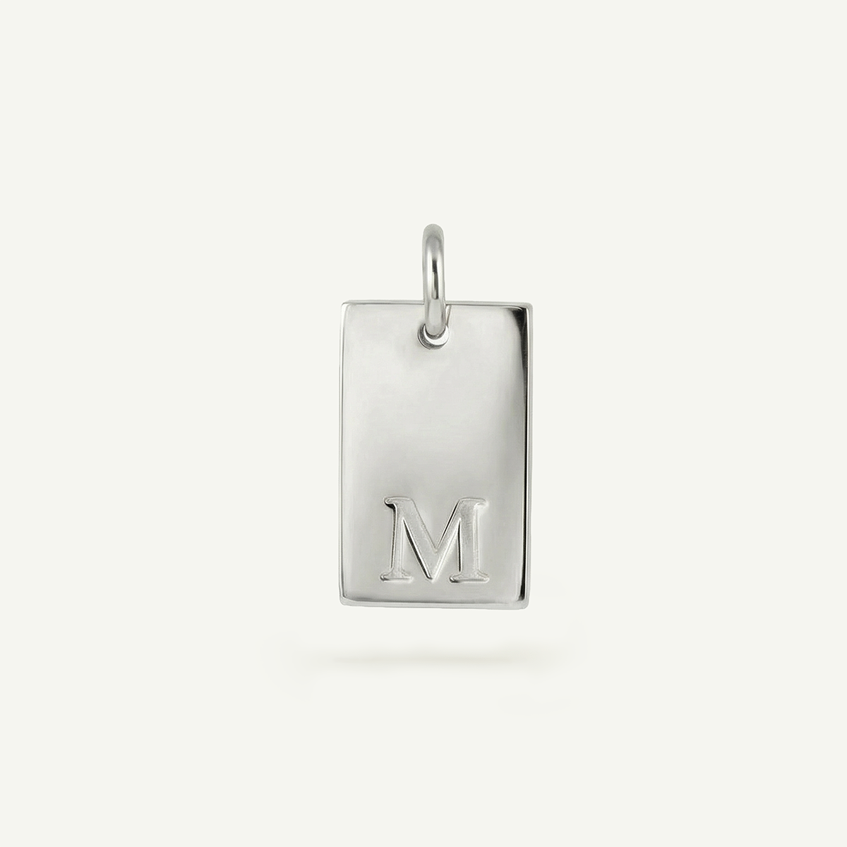 Rectangle #2 Monogram Letter Charm