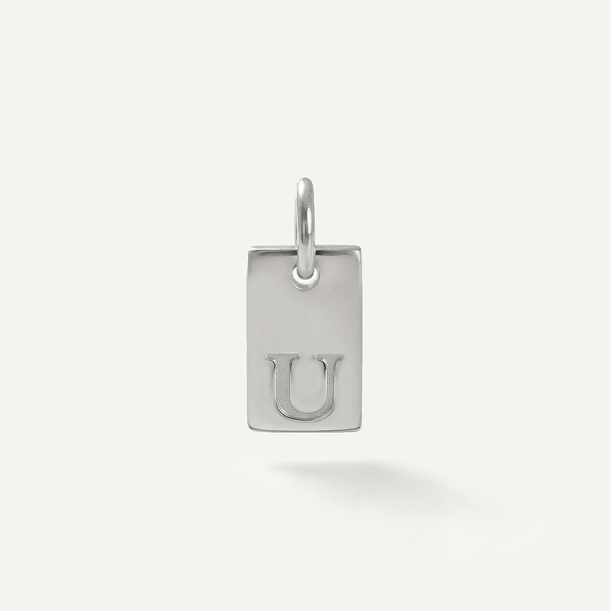 Rectangle Monogram Letter Charm
