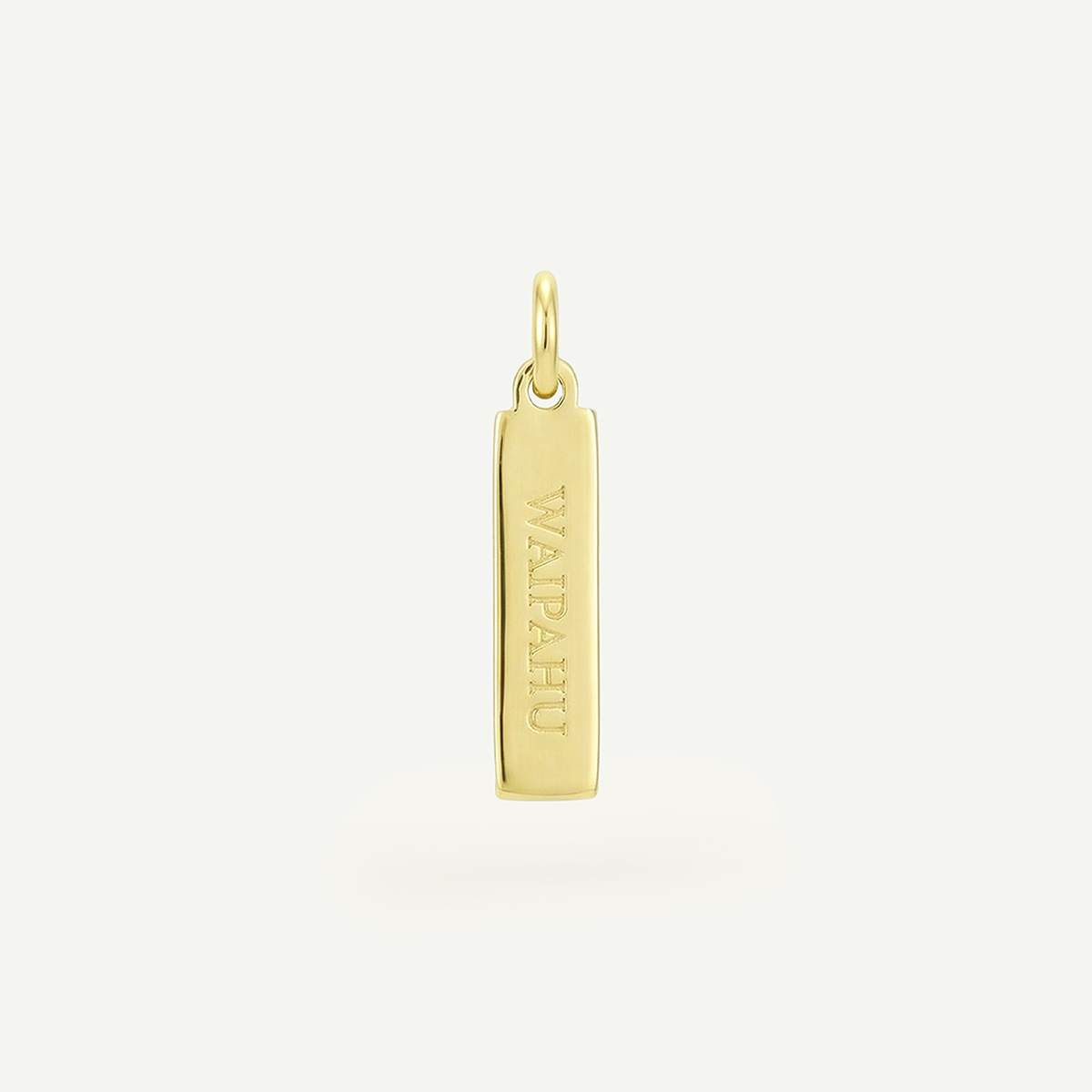 Waipahu Rectangle Charm, Gold