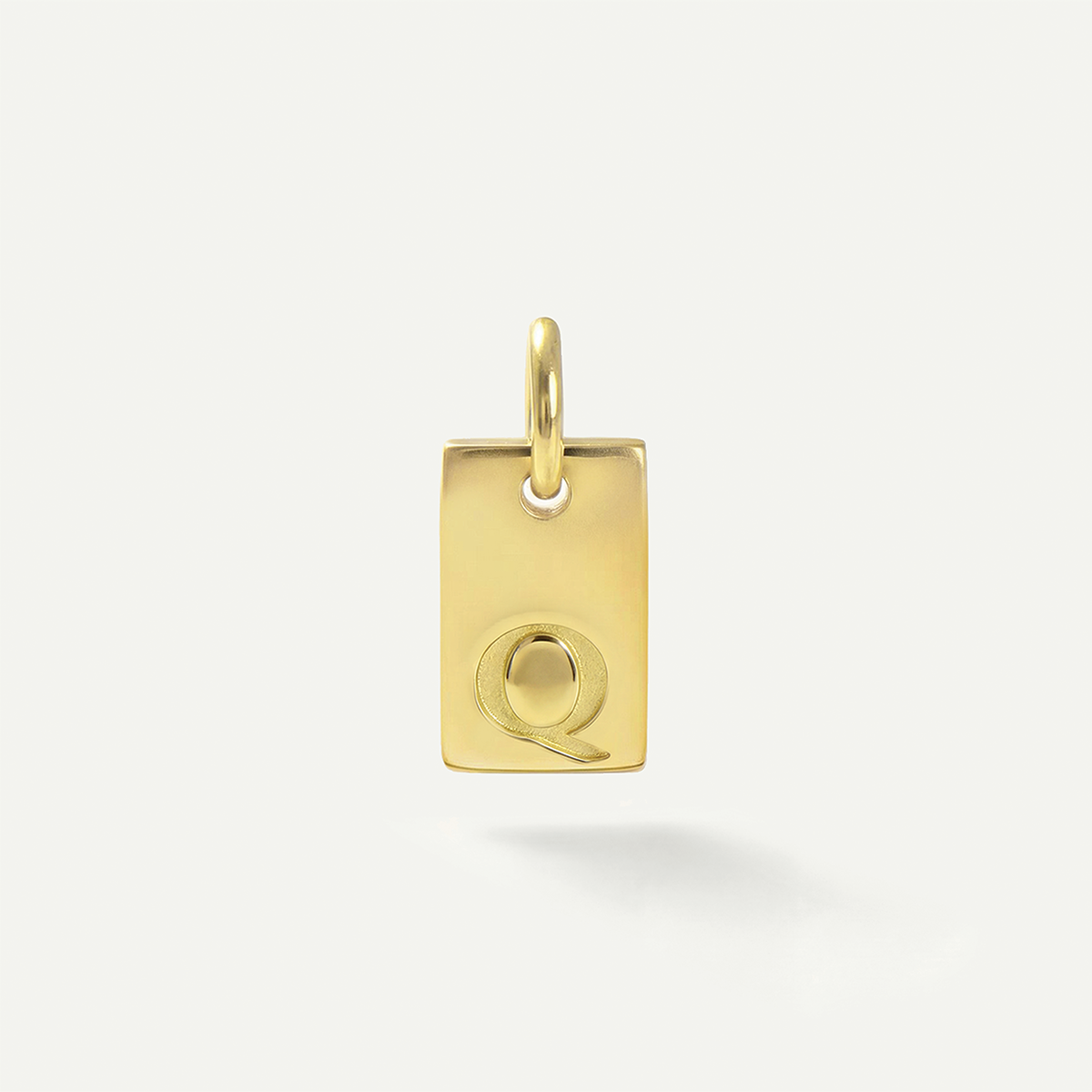 Rectangle Monogram Letter Charm