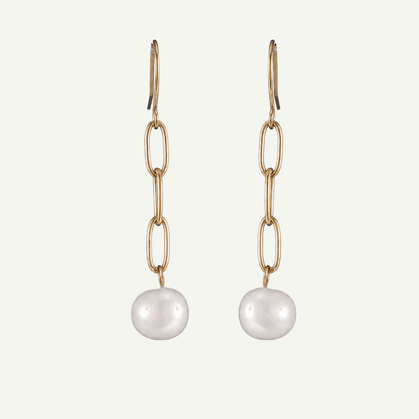 Nara White Pearl Earrings