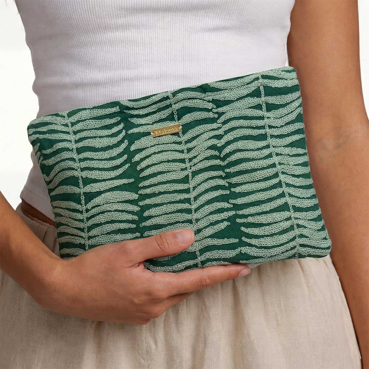Lei Lagoon Embroidered Large Clutch