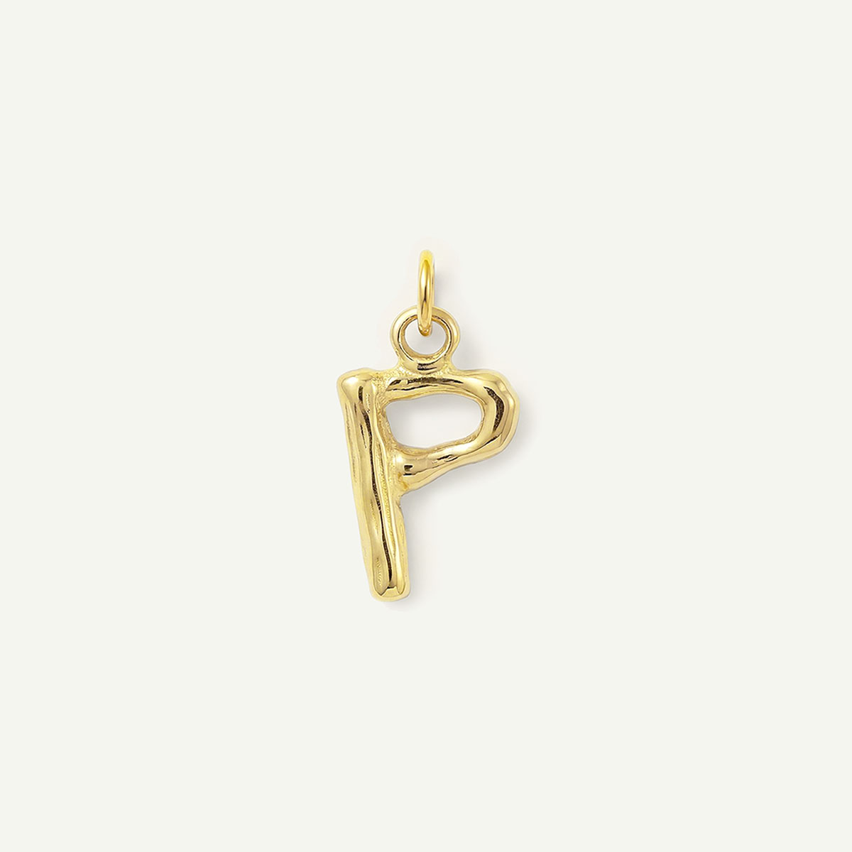 Bamboo Monogram Letter Charm