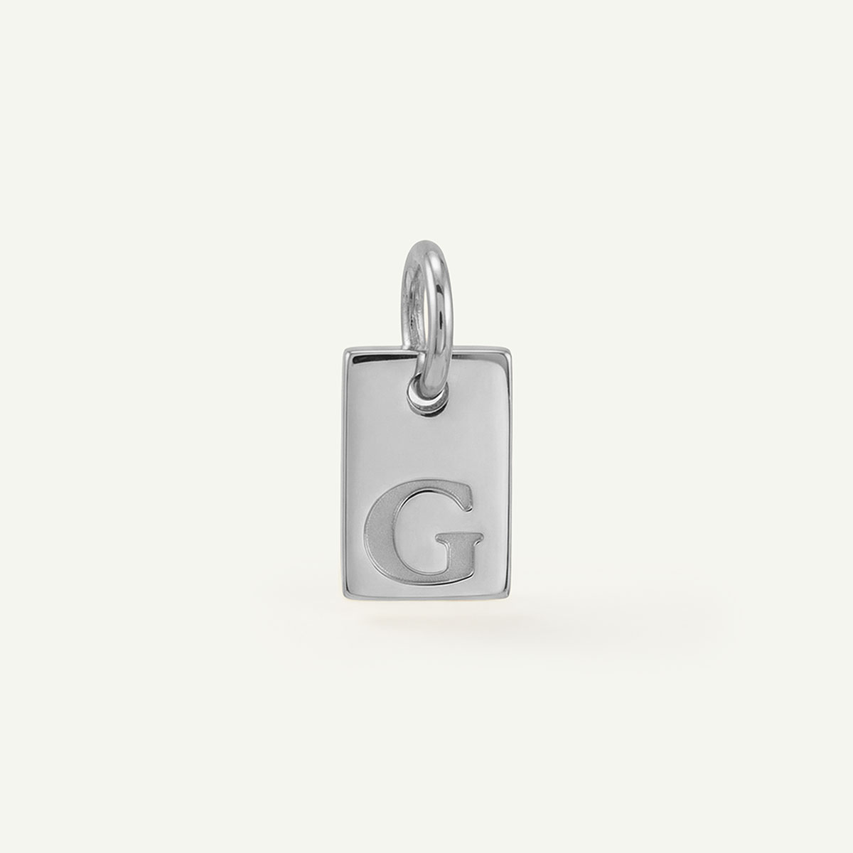 Rectangle Monogram Letter Charm