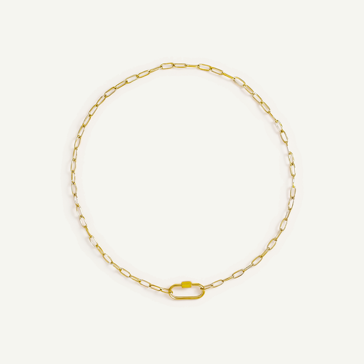 Carabiner Necklace, Gold