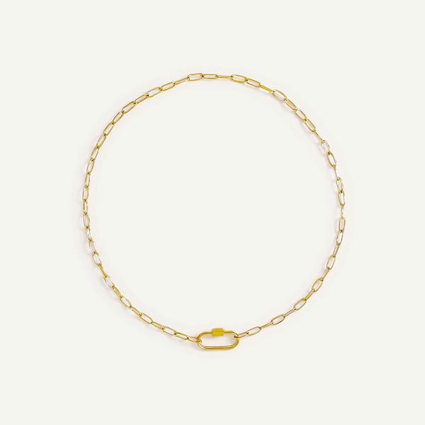 Carabiner Necklace, Gold