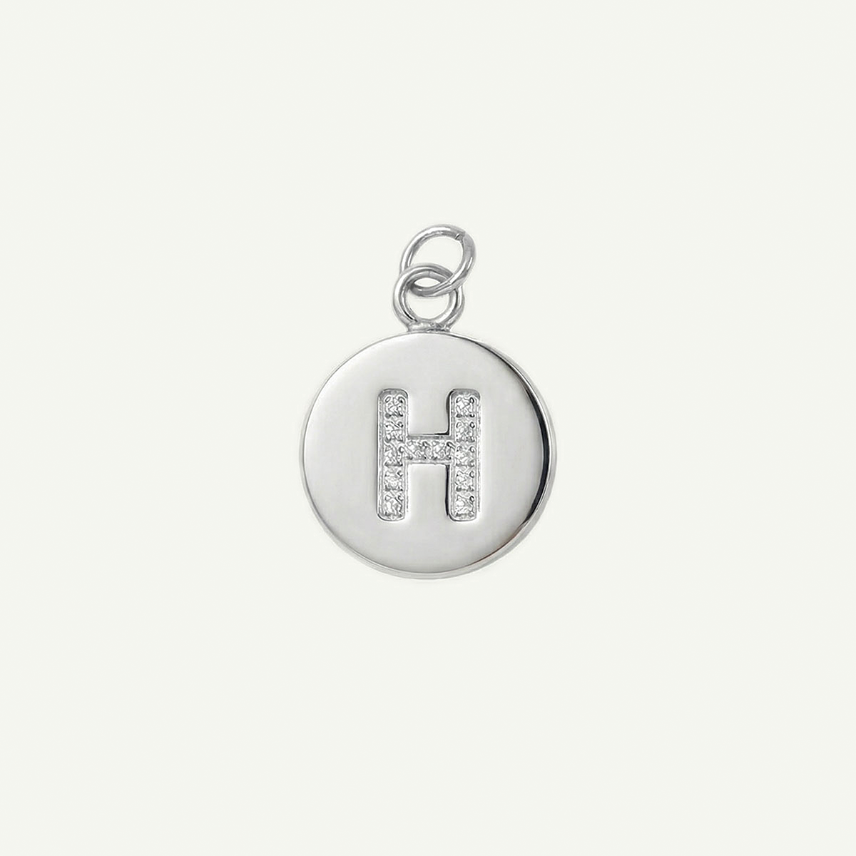 Circle Monogram in Diamond Letter Charm