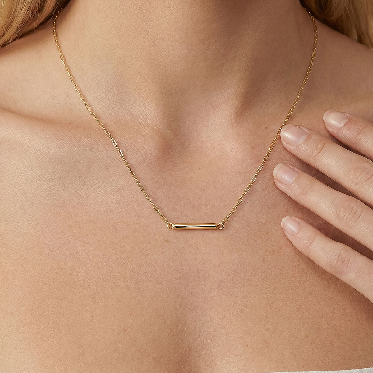 Seri Gold Bar Necklace, Gold
