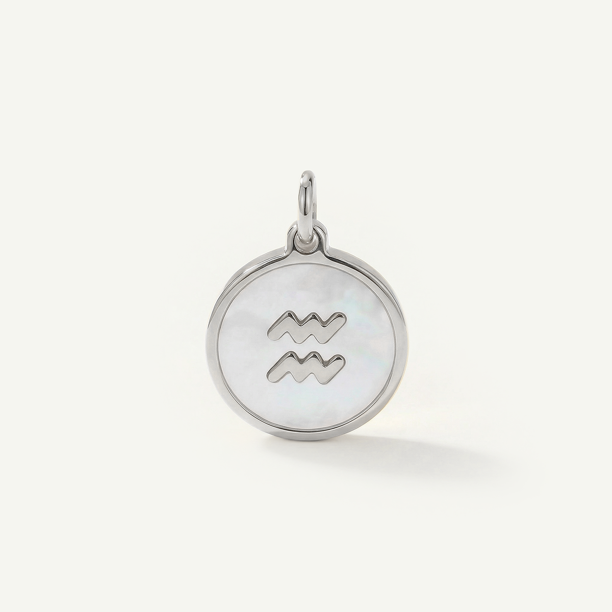 MOP Circle Zodiac Charm
