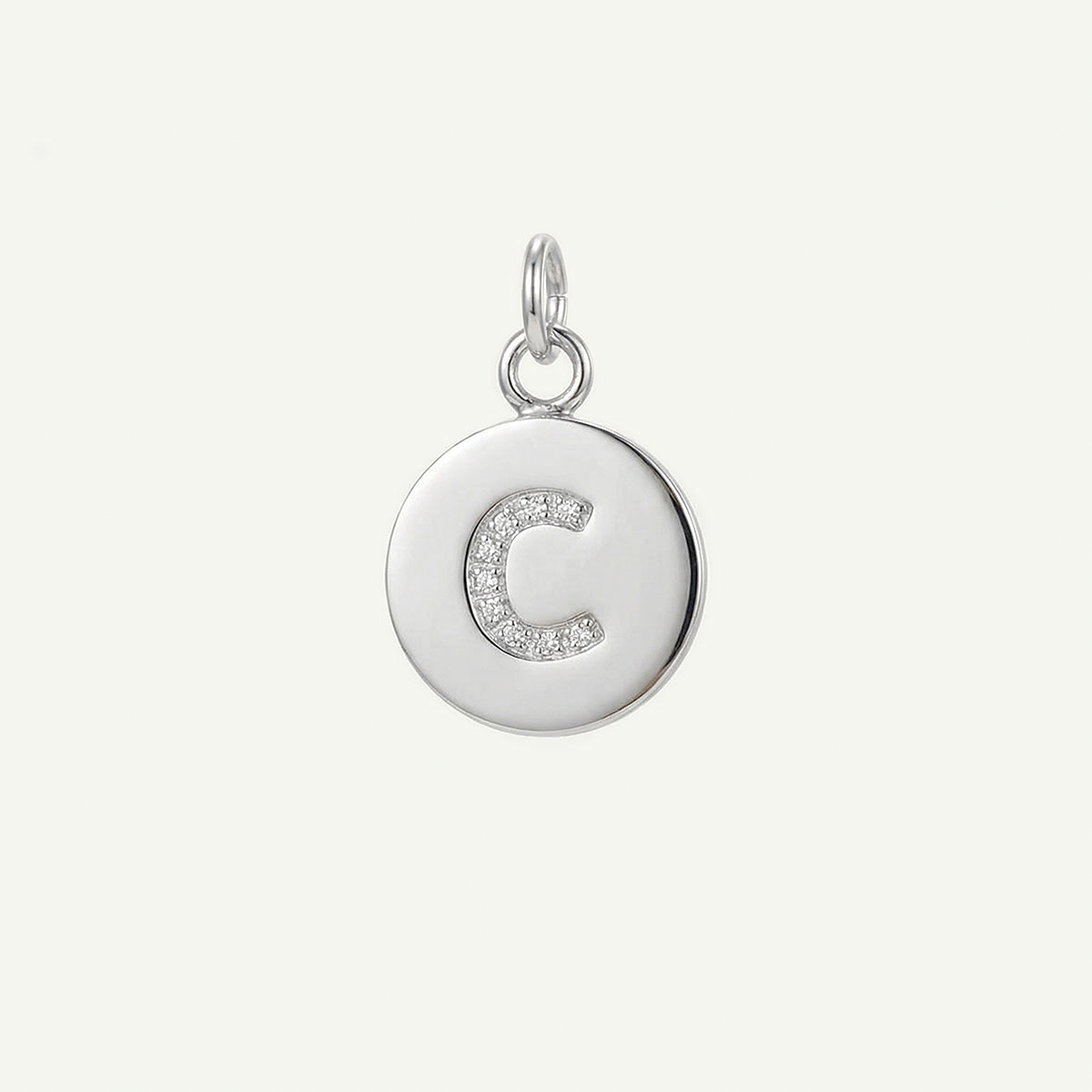 Circle Monogram in Diamond Letter Charm