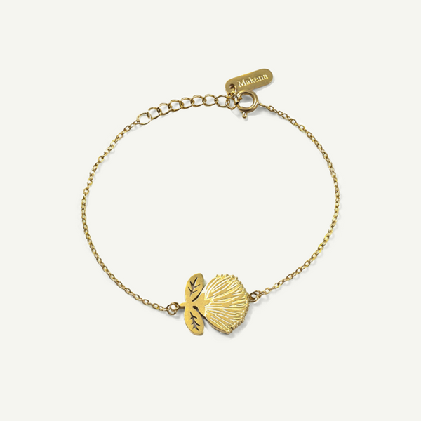 Large ‘Ōhi‘a Lehua Bracelet, Gold