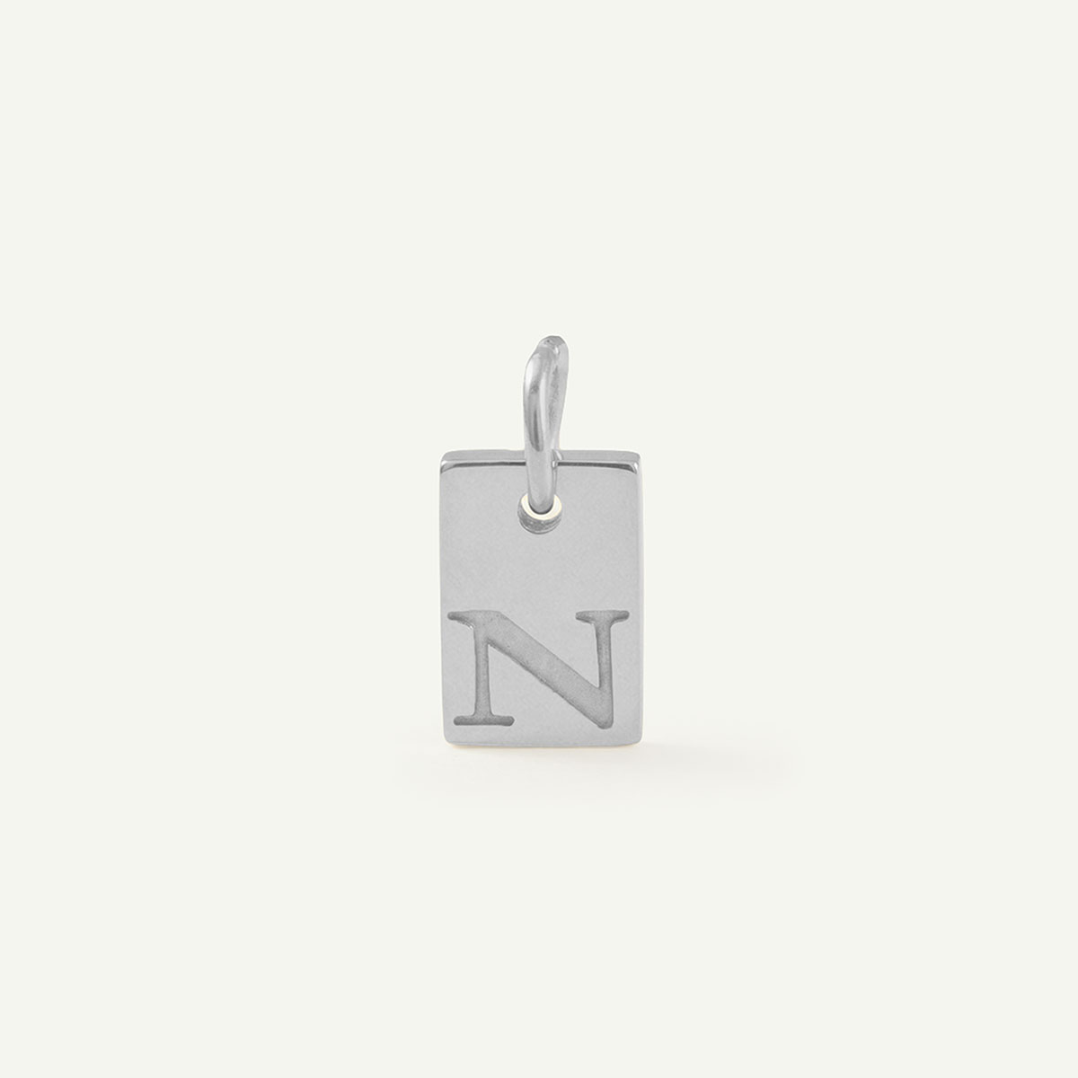 Rectangle Monogram Letter Charm