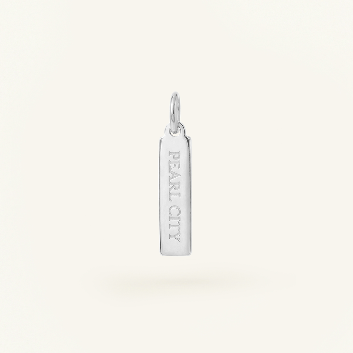 Pearl City Rectangle Charm Silver