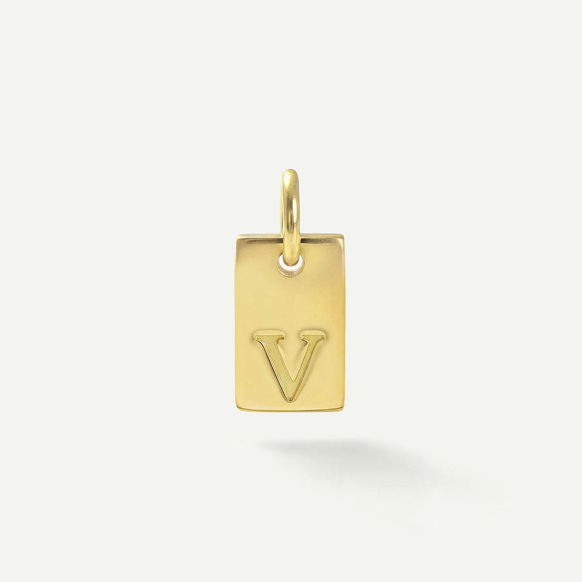 Rectangle Monogram Letter Charm