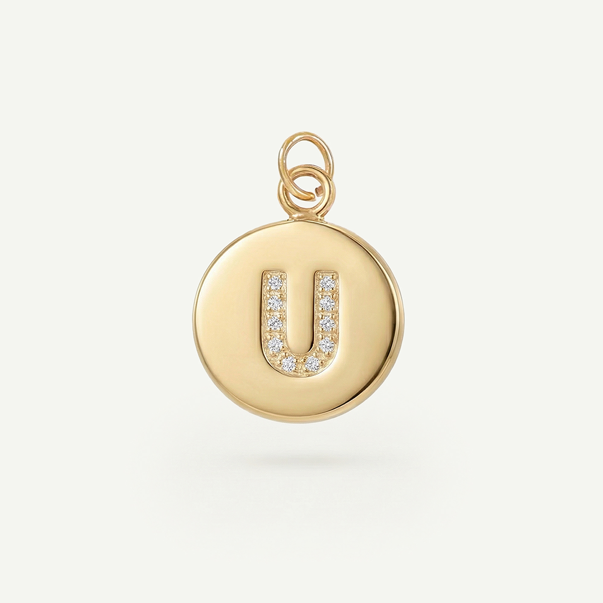 Circle Monogram in Diamond Letter Charm