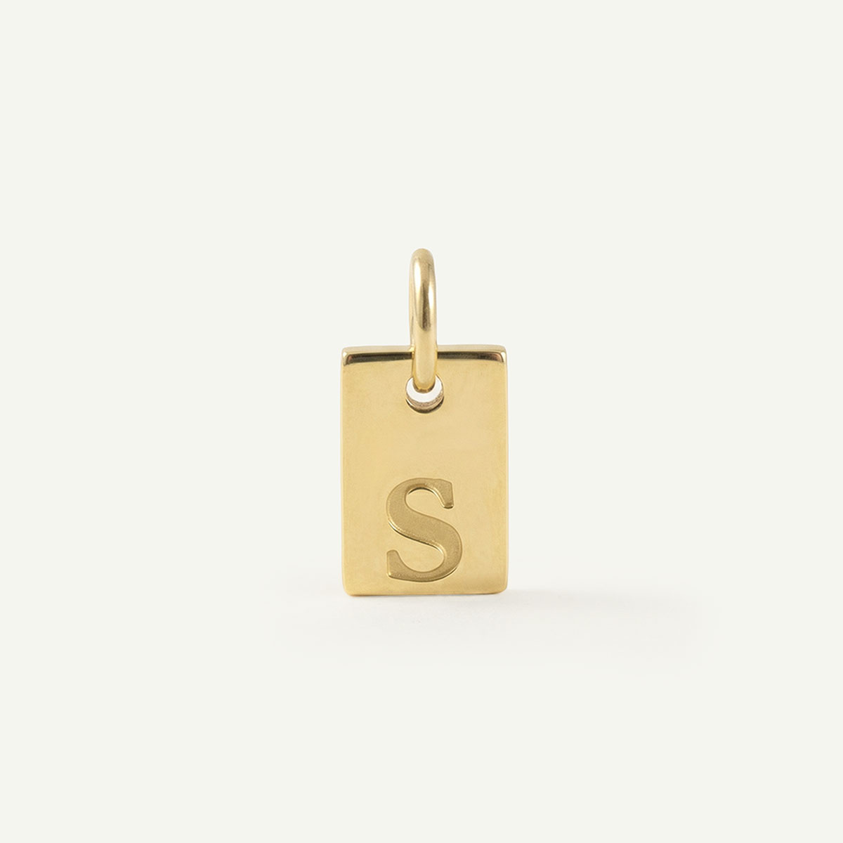 Rectangle Monogram Letter Charm