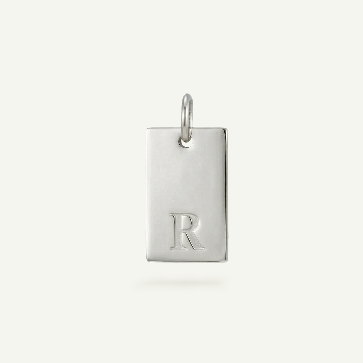 Rectangle #2 Monogram Letter Charm