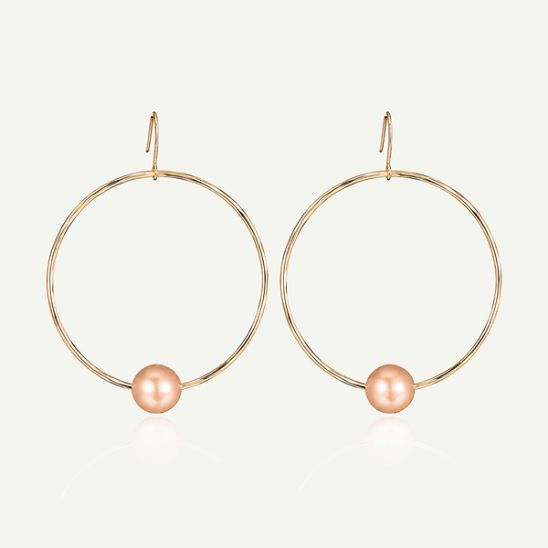 Hana Sunset Pearl Hoops