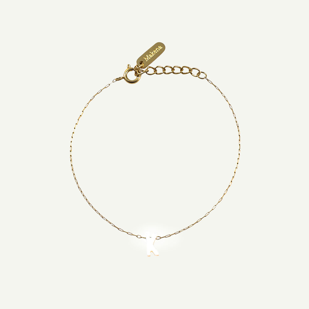 Monogram Mother of Pearl Bracelet