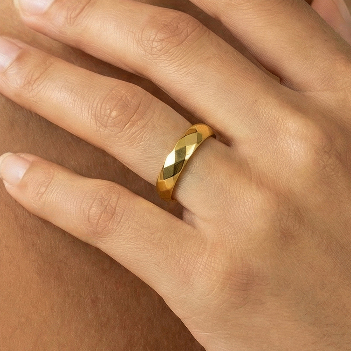 Mirror Triangle Ring
