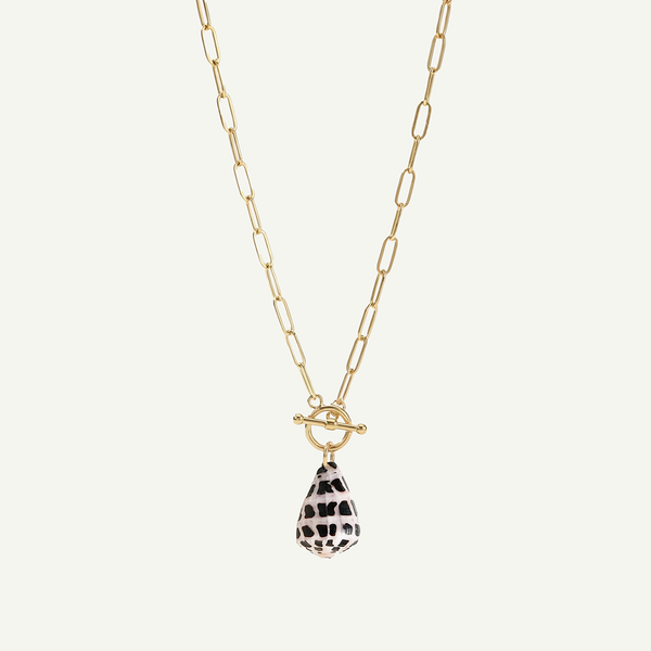 Hebrew Toggle Necklace, Gold