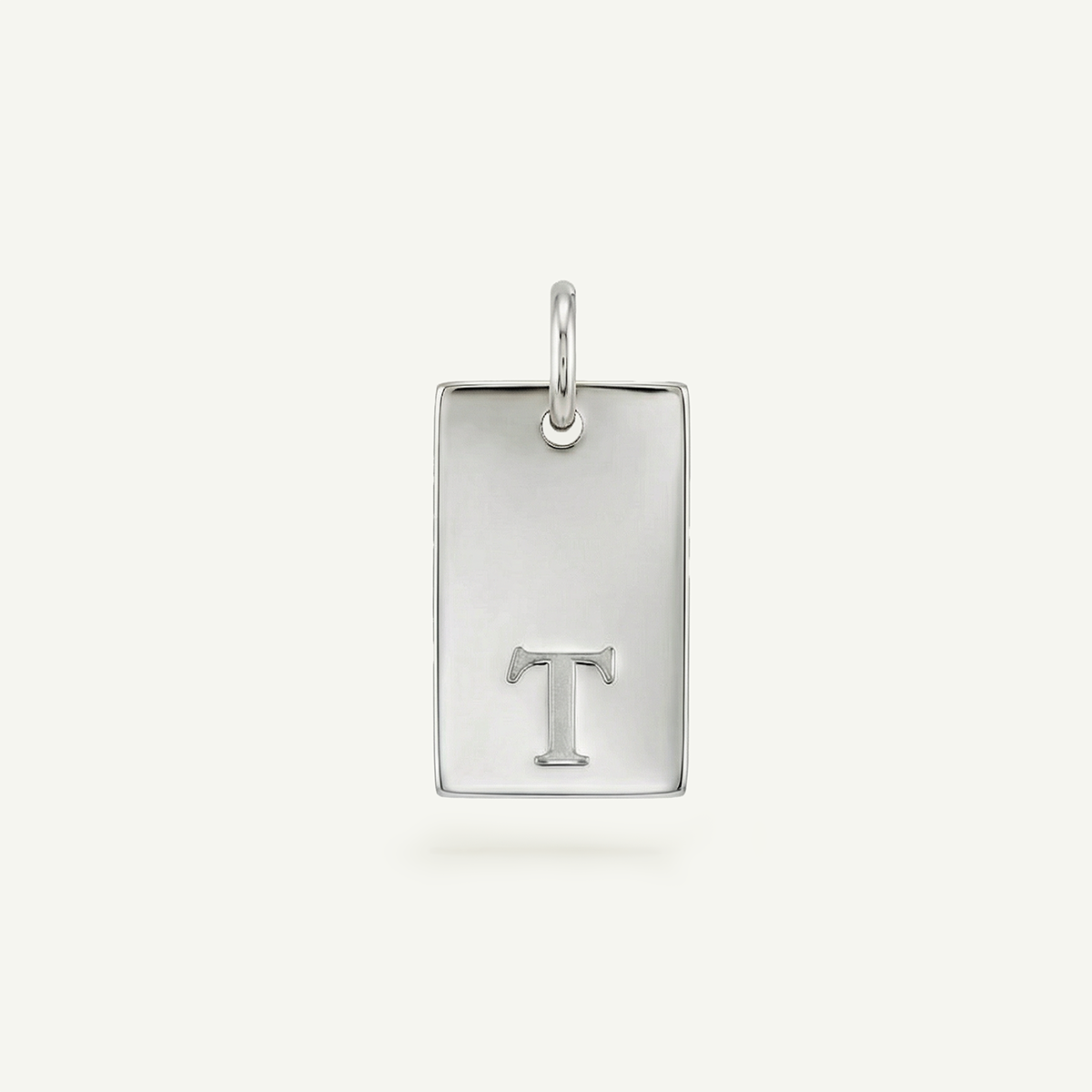 Rectangle #2 Monogram Letter Charm