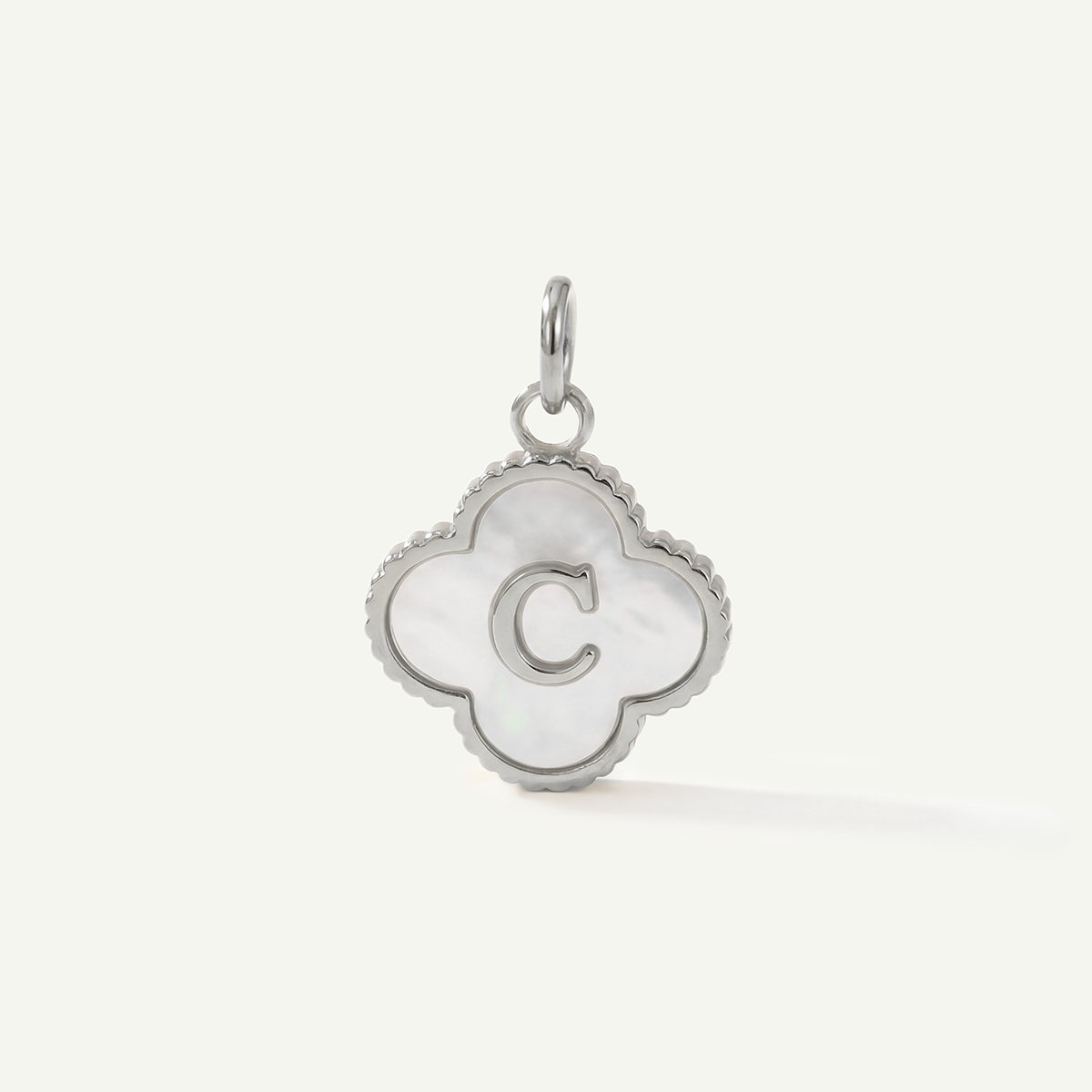 MOP Clove Monogram Letter Charm