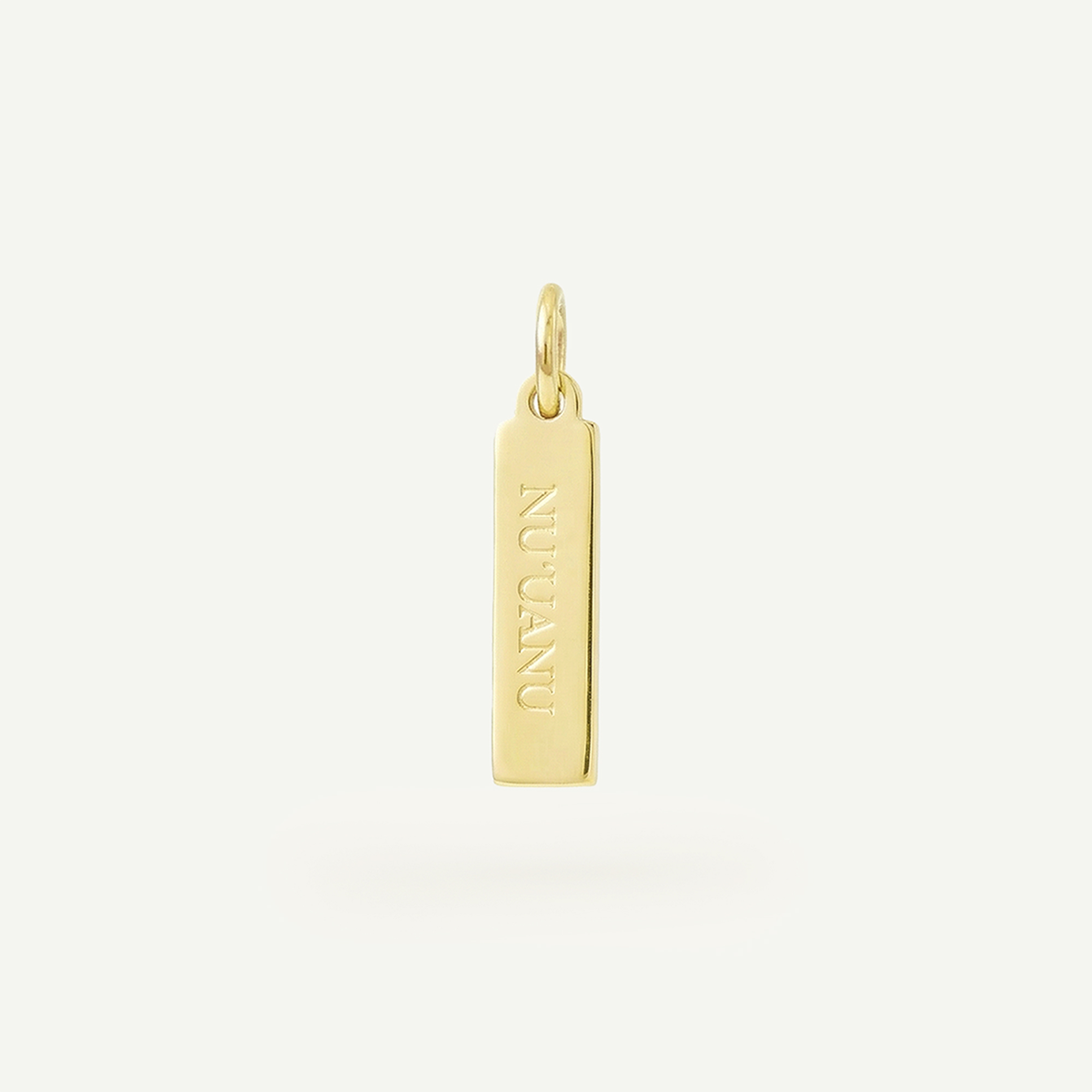 Nu'uanu Rectangle Charm Gold