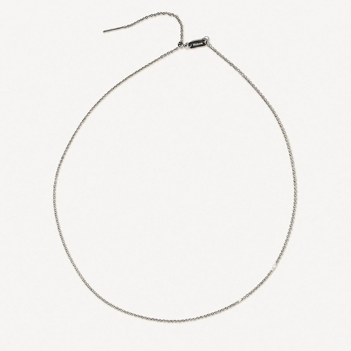 Hammered Cable 0.3mm Chain Threader Necklace