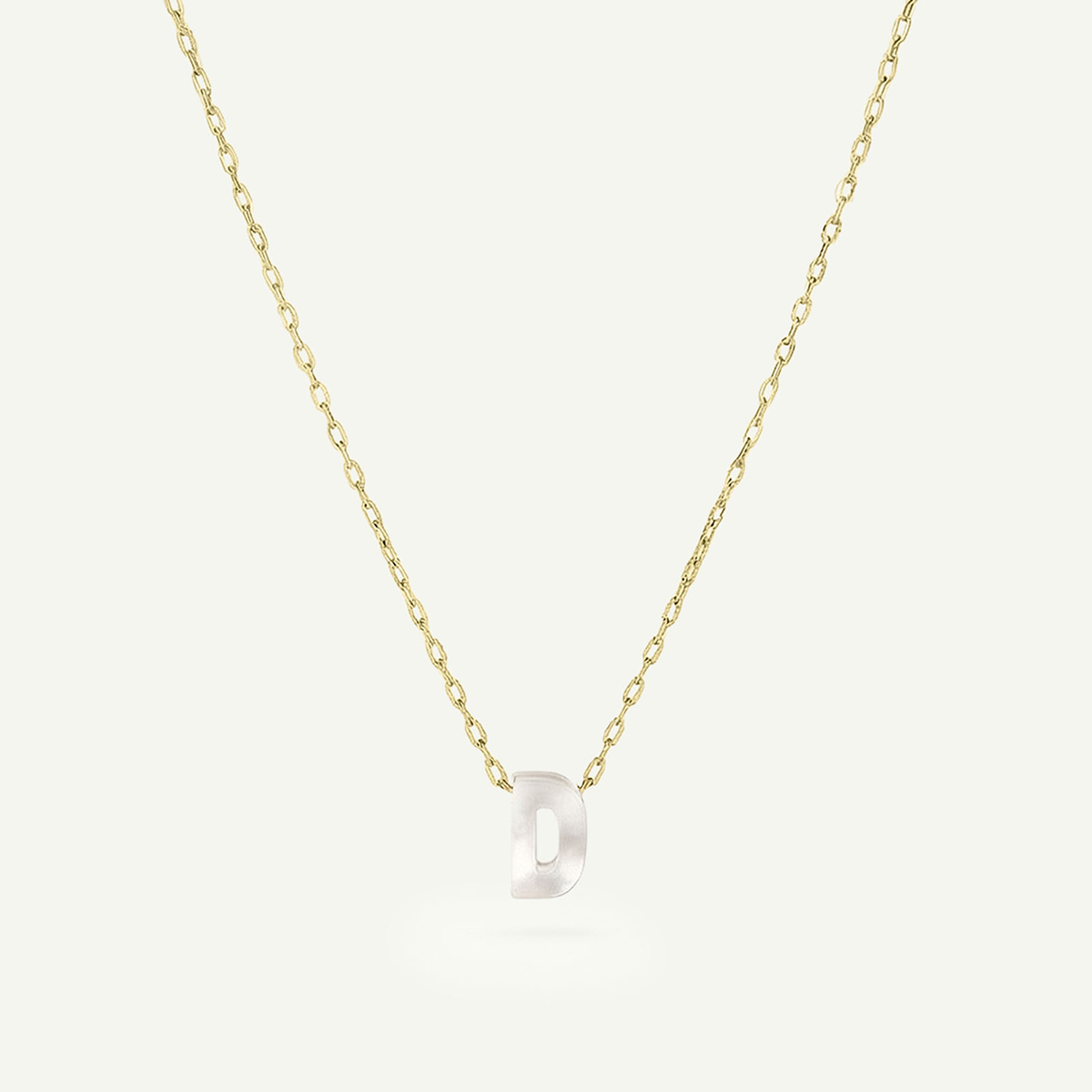 Monogram Mini Mother of Pearl Necklace