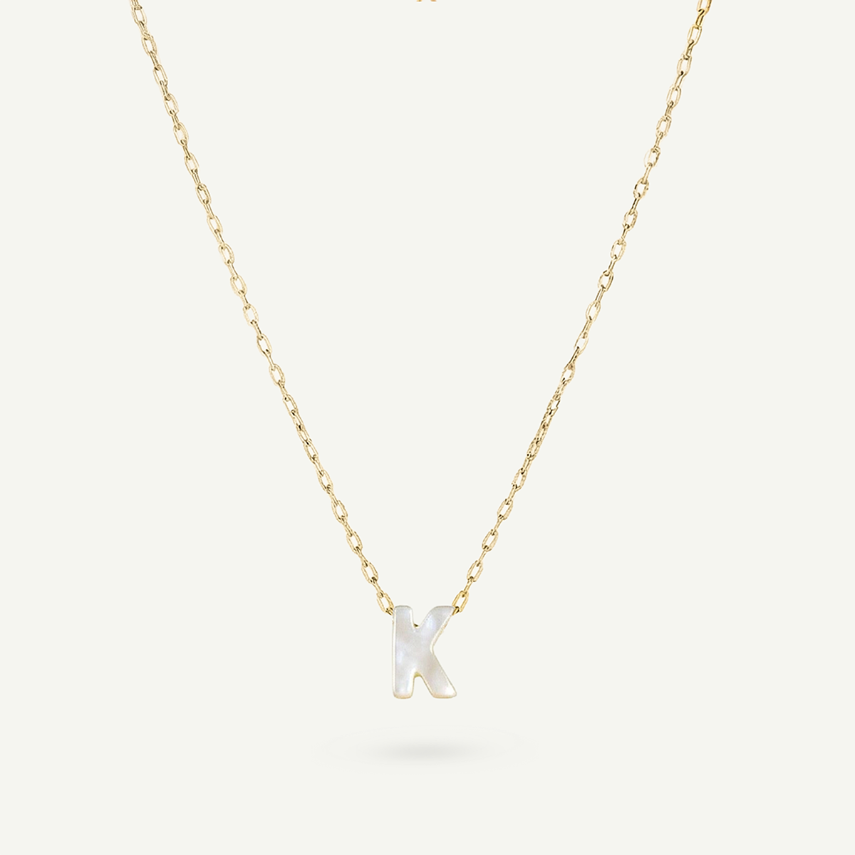 Monogram Mini Mother of Pearl Necklace