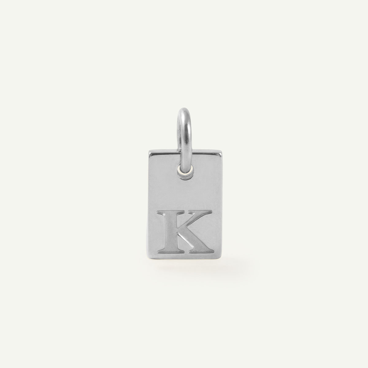 Rectangle Monogram Letter Charm