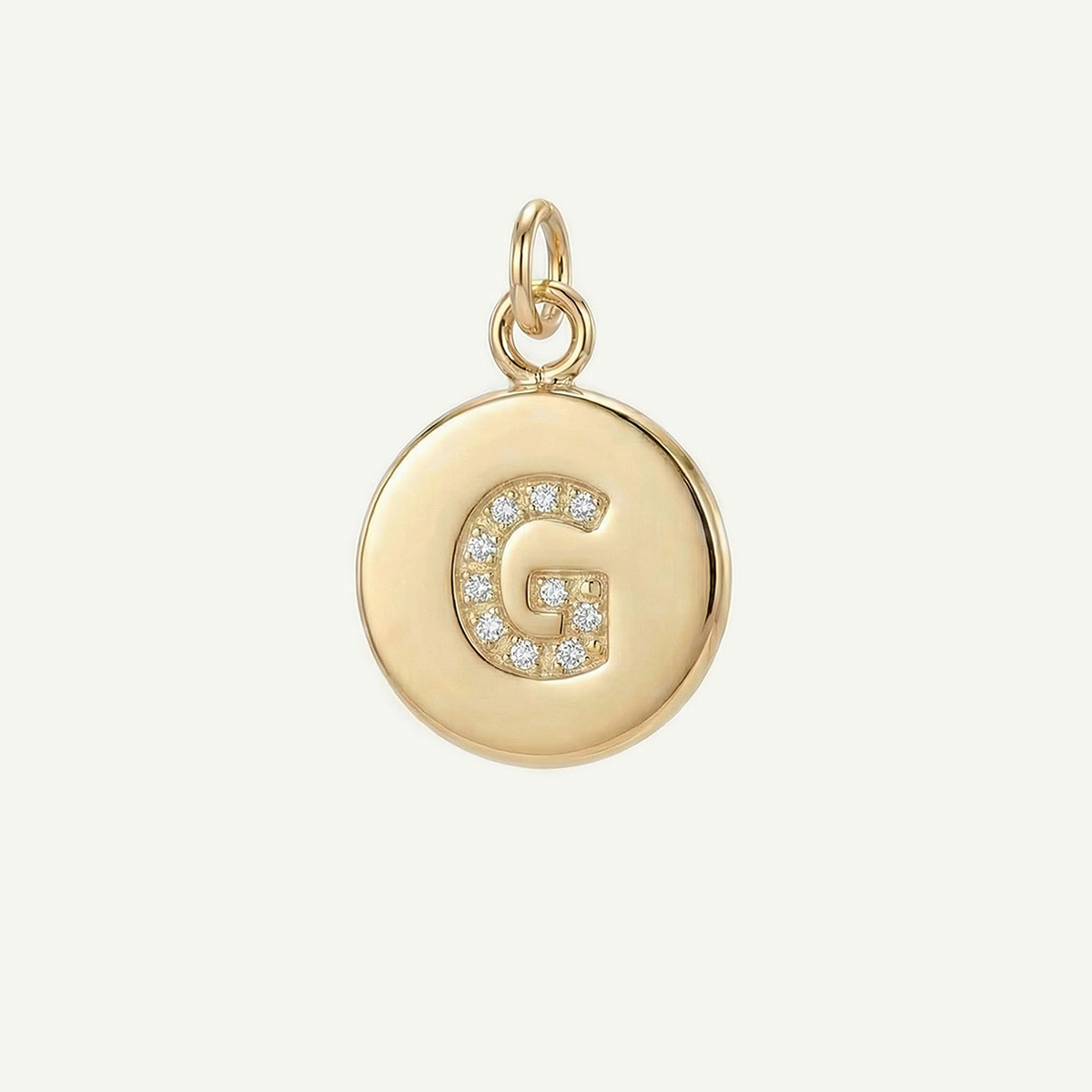 Circle Monogram in Diamond Letter Charm