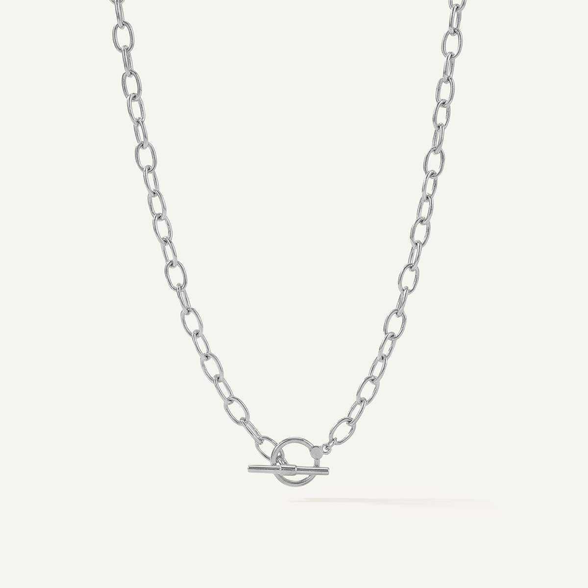Toggle Clasp and Oval Chain Necklace