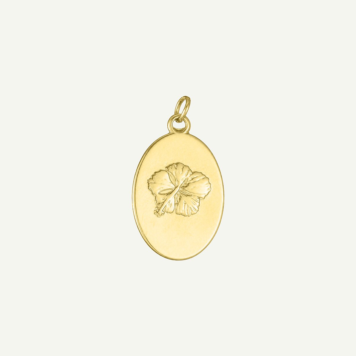 Hibiscus Oval Pendant